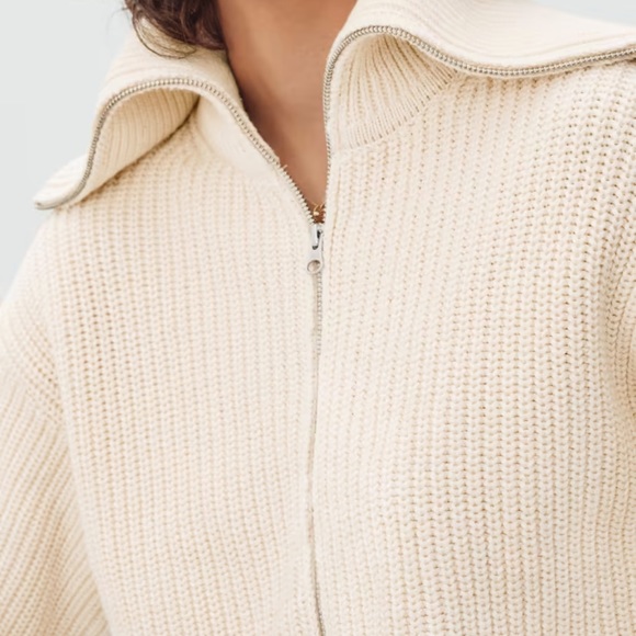 Everlane | Chunky Cardigan Knit | Canvas Cream | Size M - Picture 6 of 9